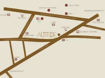 Infinium Altitude location map, Ganapathy